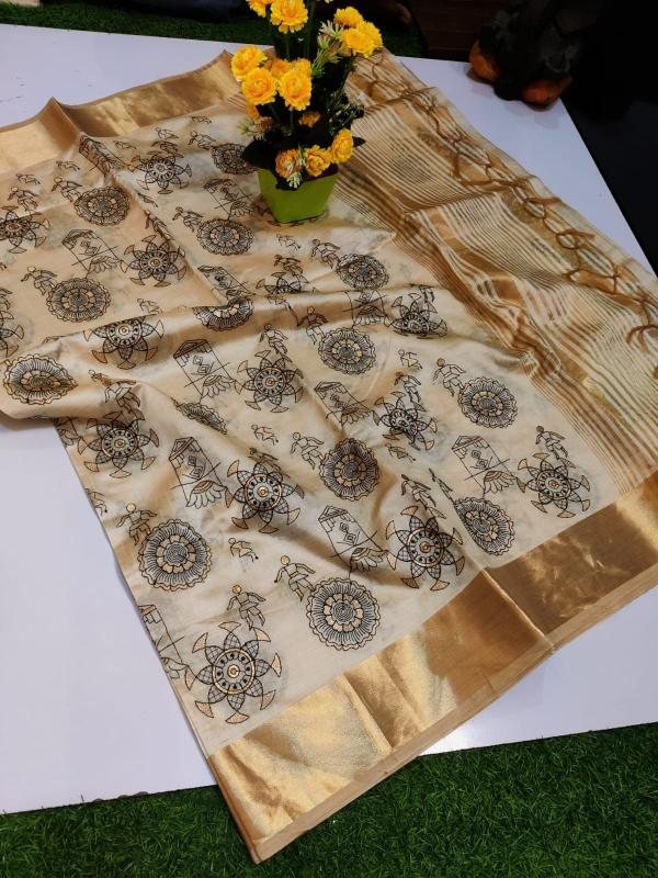 Malhar tusser-vol-4 tusser silk surat textile market wholesale saree  - wholesale export
